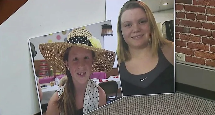 A picture of teenagers Libby German and Abby Williams.