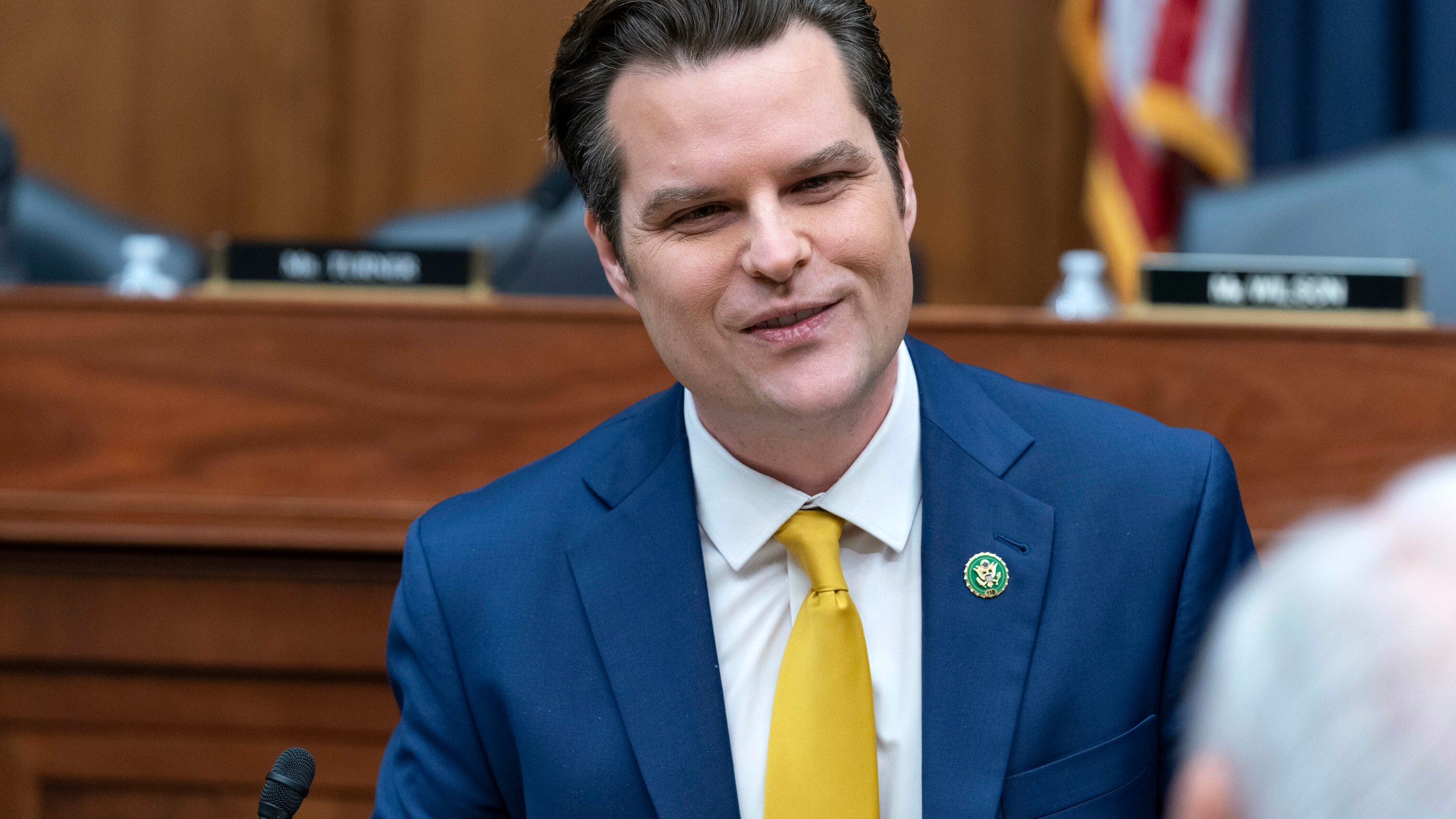 FILE - Rep. Matt Gaetz, R-Fla., speaks during the House Armed Services Committee hearing on the fiscal year 2024 budget request of the Department of Defense, on Capitol Hill in Washington, March 29, 2023. House conservatives staged a mini-revolt Tuesday in retaliation for Speaker Kevin McCarthy's leadership on last week's vote to raise the debt ceiling, the right wing banding together to block progress on a mixture of bills brought to the floor by Republican leadership.(AP Photo/Jose Luis Magana, File)