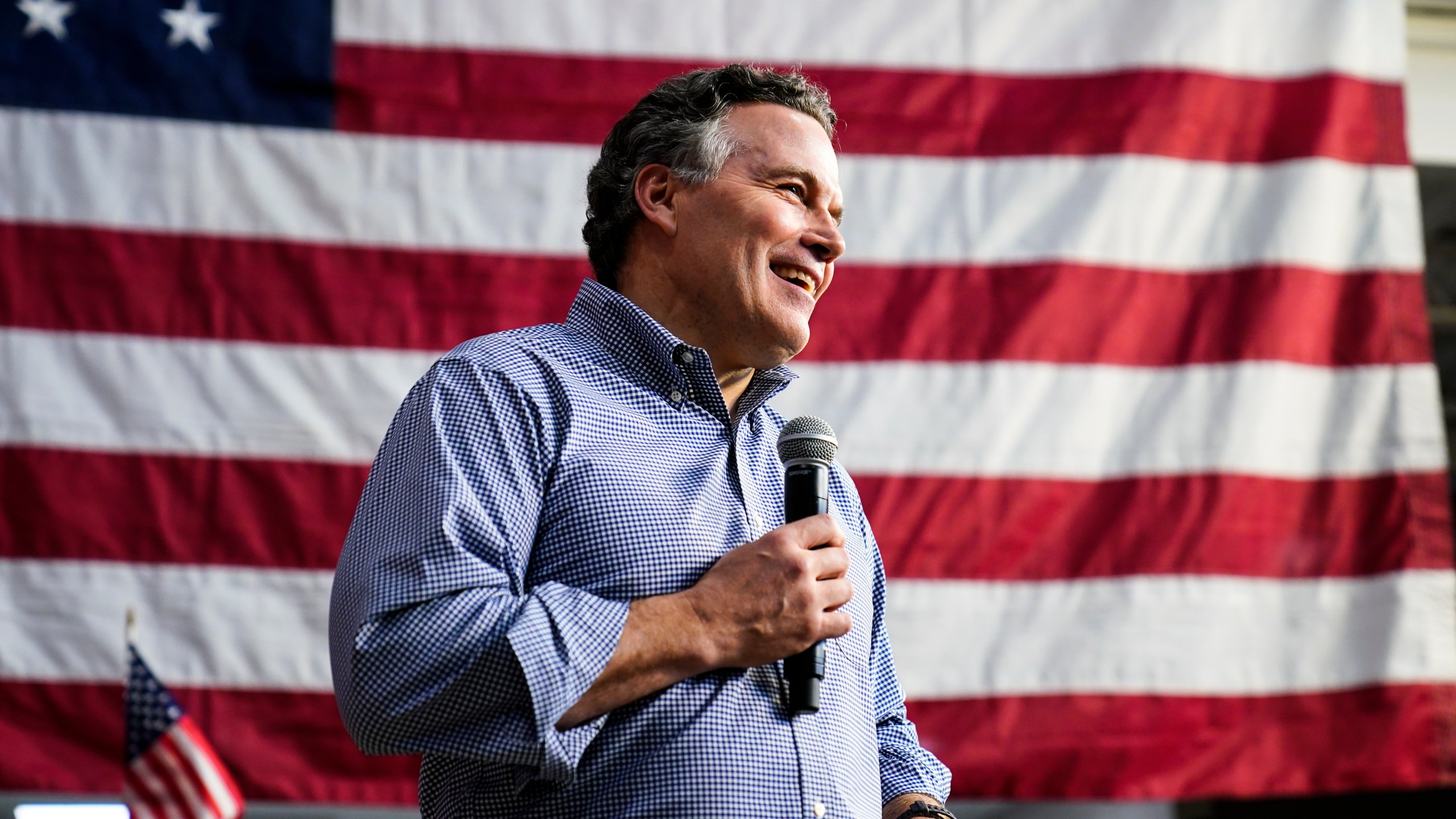 FILE - David McCormick, a Republican candidate for U.S. Senate in Pennsylvania, speaks during a campaign stop in Lititz, Friday, May 13, 2022. Republicans trying to recapture the U.S. Senate majority have the candidate they want in Pennsylvania. Now they just need David McCormick to run.(AP Photo/Matt Rourke, File)