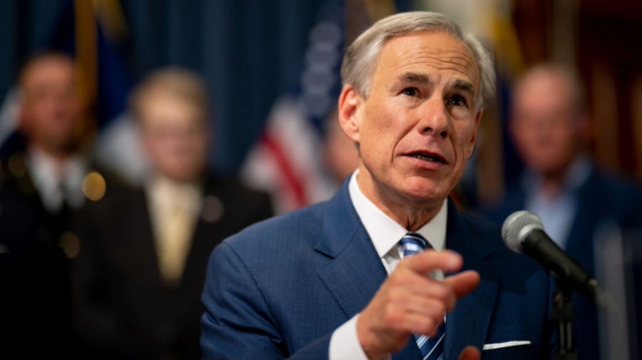 Texas Gov. Greg Abbott speaks during a news conference.
