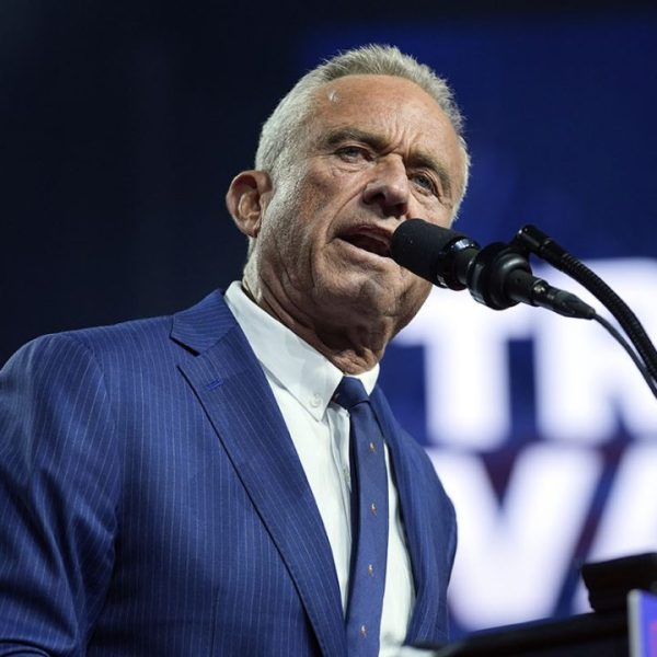 Independent presidential candidate Robert F. Kennedy Jr. speaks as he endorses Republican presidential nominee former President Trump.