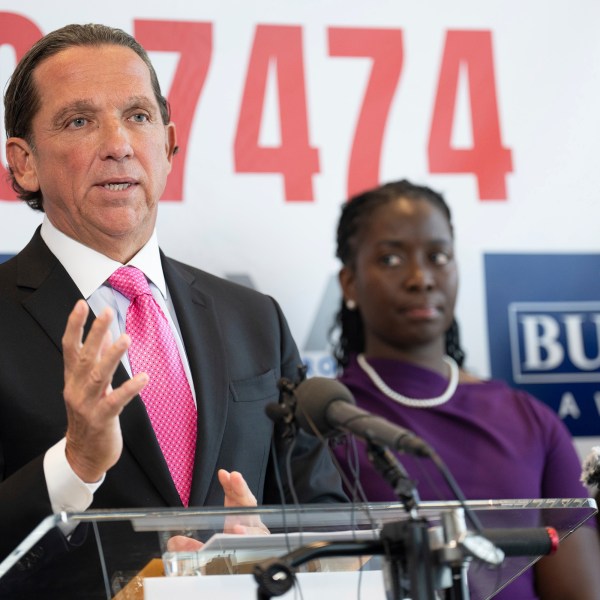 Lawyer Tony Buzbee holds a press conference on Oct. 1, 2024, in Houston, Texas.