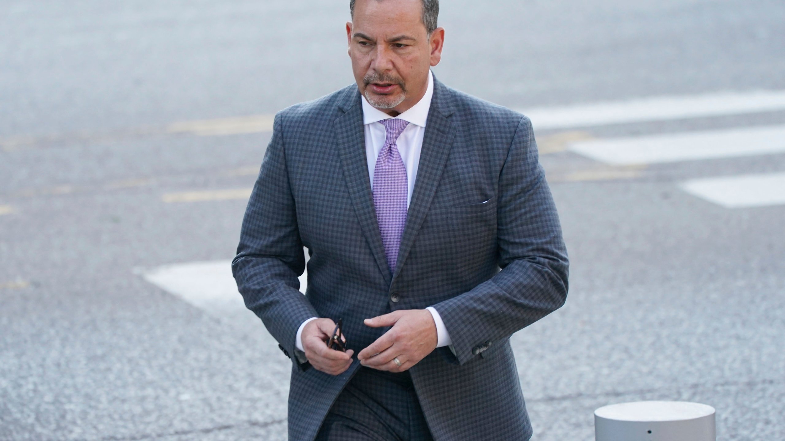 FILE - Former DEA agent Joseph Bongiovanni arrives at the Robert H. Jackson U.S. Court House for a hearing for an upcoming trial on drug and bribery charges, June 21, 2023. (Derek Gee/The Buffalo News via AP, File)