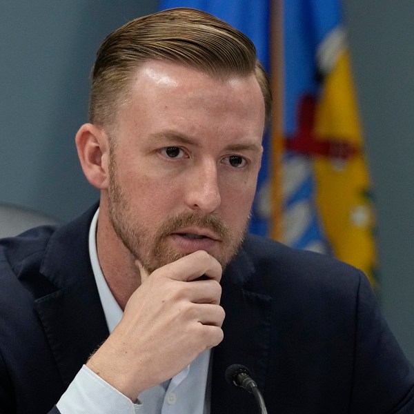 Oklahoma Superintendent of Public Instruction Ryan Walters speaks during a special state Board of Education meeting, April 12, 2023, in Oklahoma City.