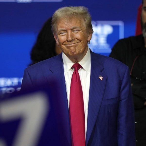 Former President Donald Trump on Oct. 14, 2024, in Oaks, Pa.