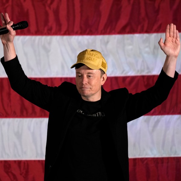 Elon Musk at a Donald Trump rally on Oct. 17, 2024 in Pennsylvania.