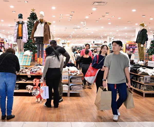 People are pictured shopping.