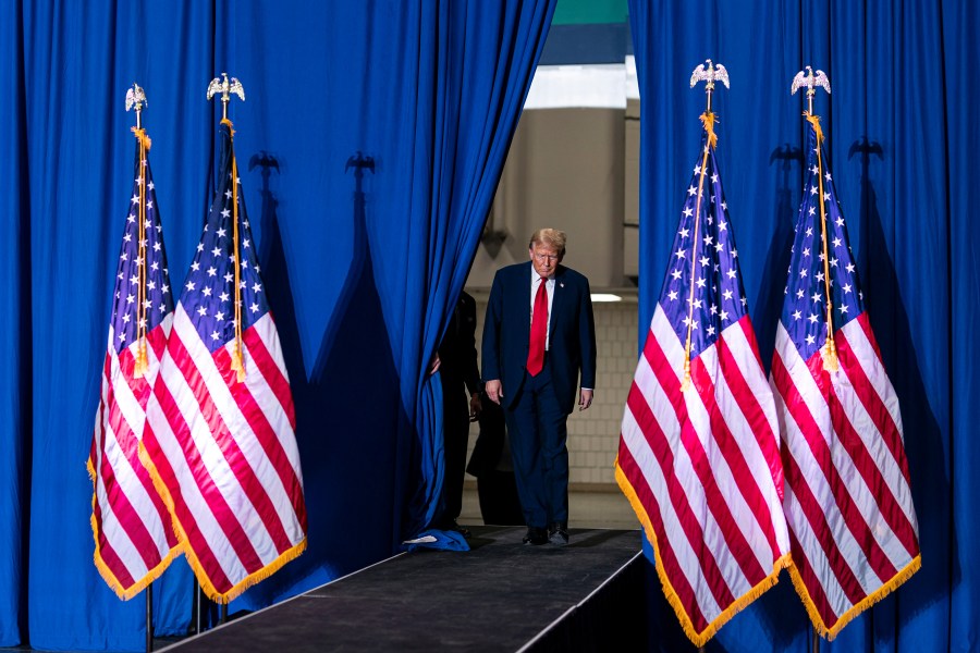 Donald Trump at a rally in North Carolina in March.