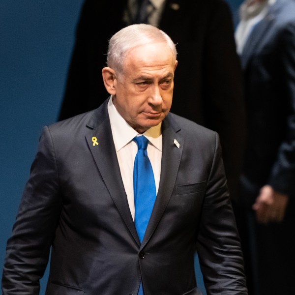 Prime Minister of Israel Benjamin Netanyahu arrives on stage to address the 79th session of General Assembly at UN Headquarters