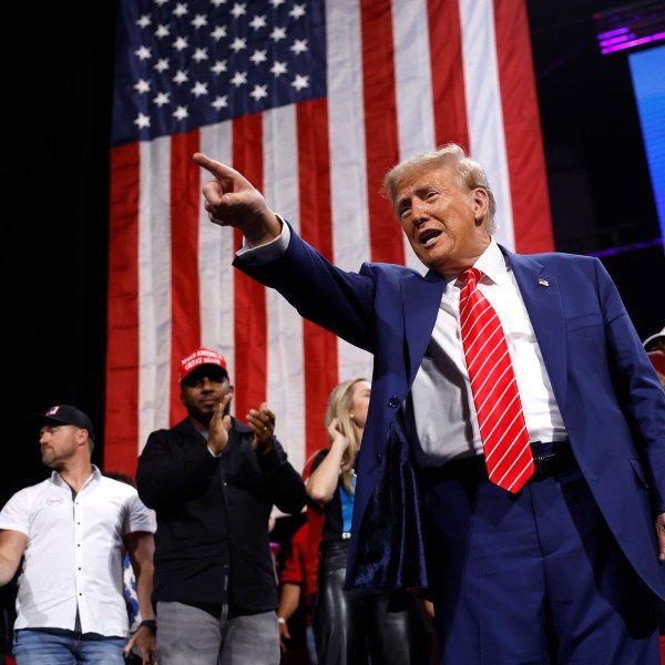 Donald Trump at a rally in Georgia.
