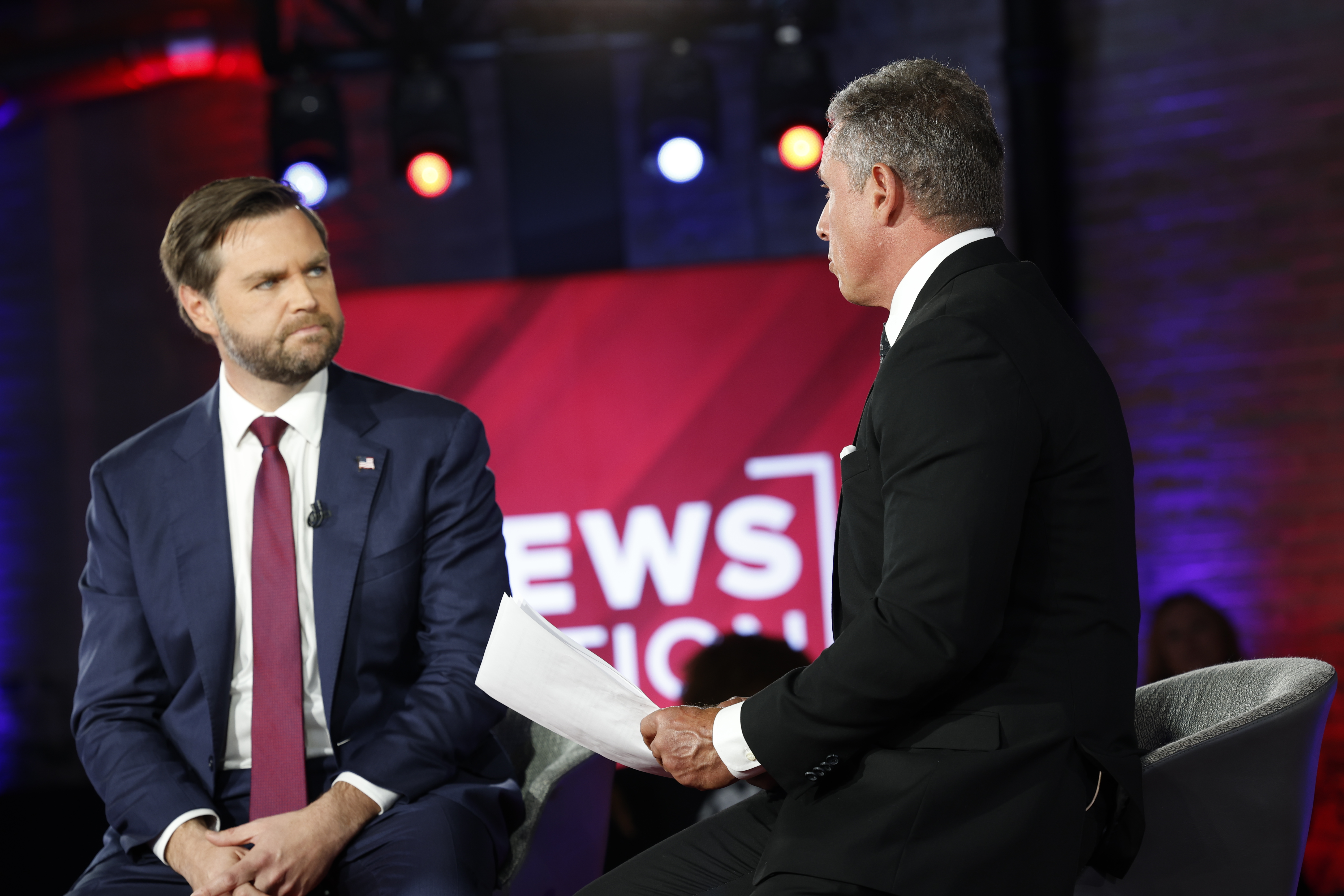 JD Vance speaks to NewsNation's Chris Cuomo during a town hall.