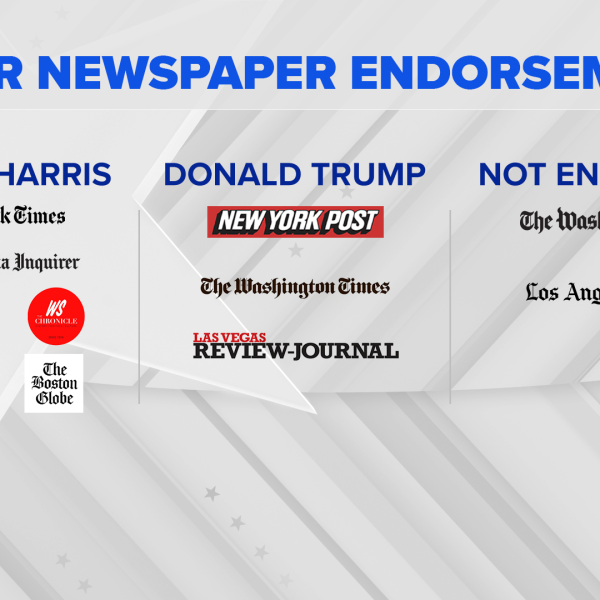 Major newspapers avoid endorsing presidential candidates