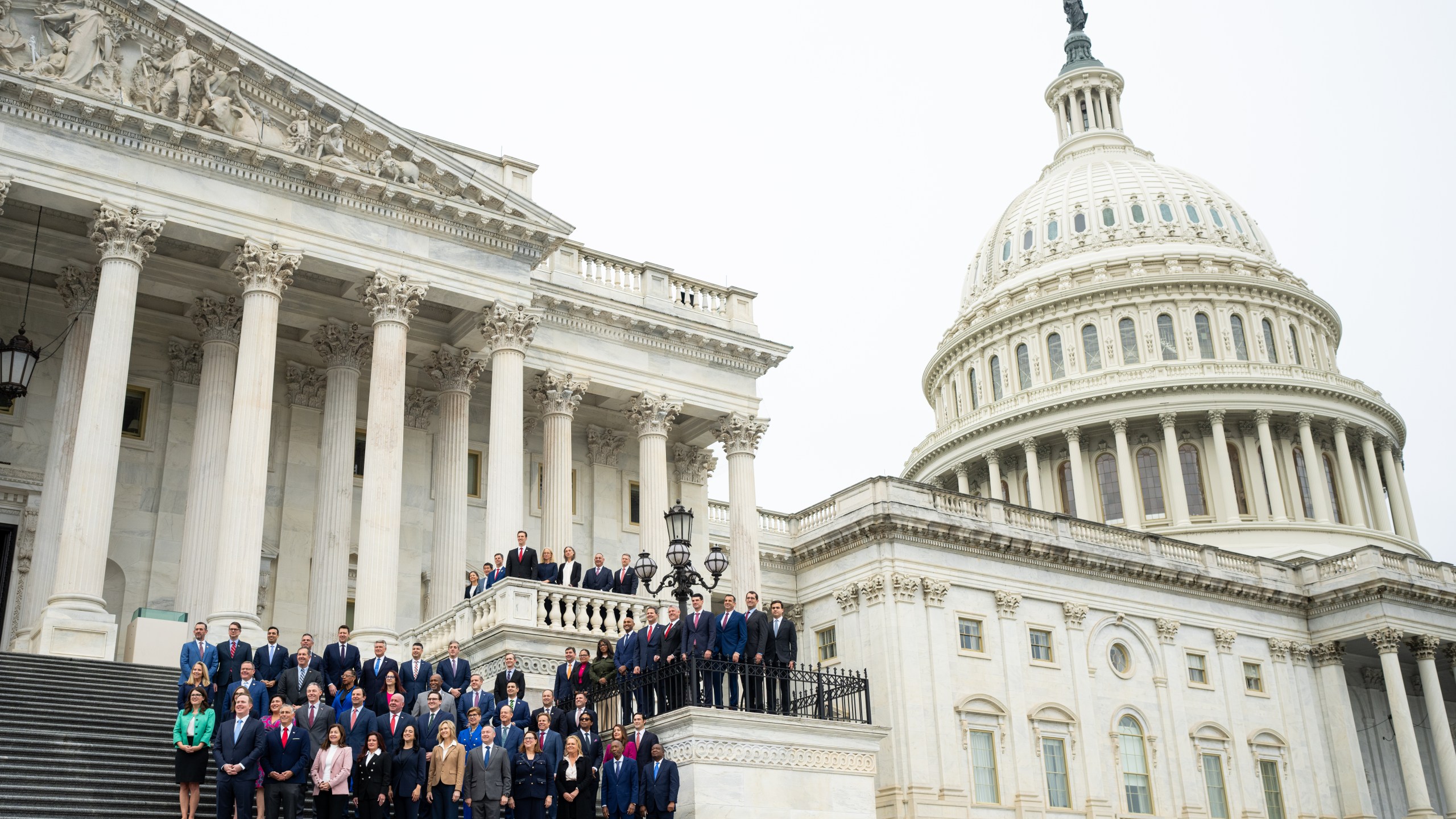 Freshman Congress members on the House steps