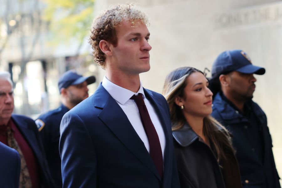 Daniel Penny arrives for his trial at Manhattan Criminal Court on November 18, 2024 in New York City.