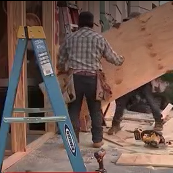 Washington D.C. businesses board up windows before the election.