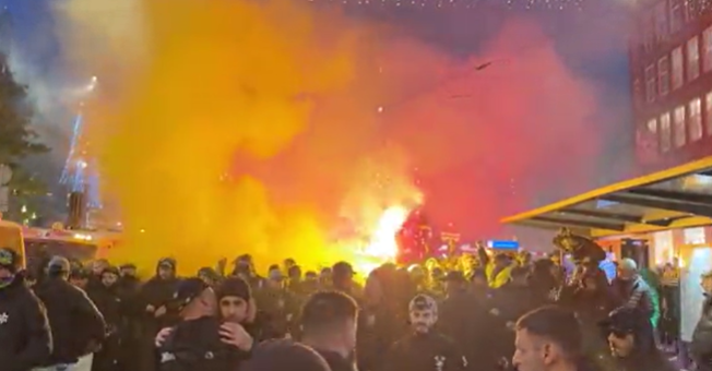Violence erupts in Amsterdam on Nov. 7 following a soccer match involving a team from Tel Aviv.