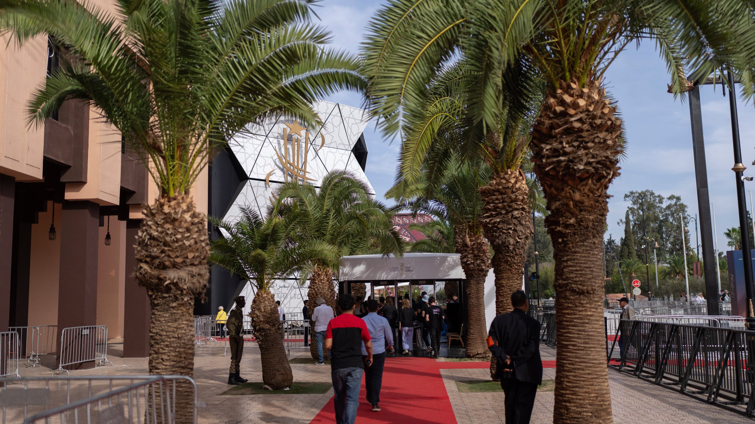 Visitors queue to attend a screening during the Marrakech International Film Festival in Morocco, Monday, Dec. 2, 2024. (AP Photo/Mosa'ab Elshamy)