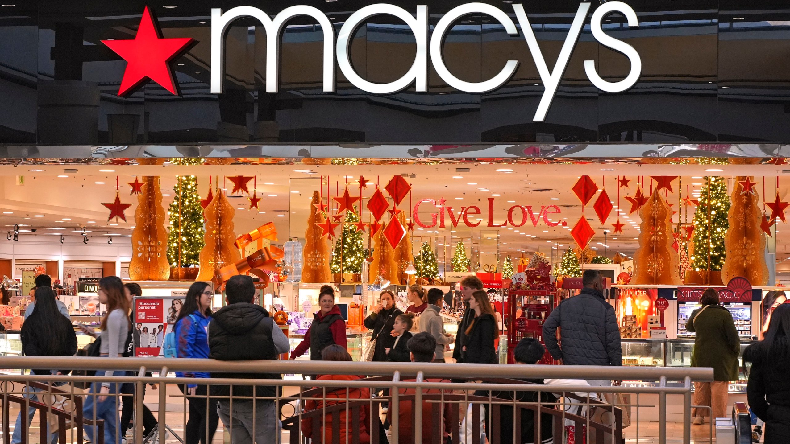 Black Friday shoppers at the Walden Galleria's Macy's in Buffalo, NY., Friday, Nov. 29, 2024. (AP Photo/Gene J. Puskar)